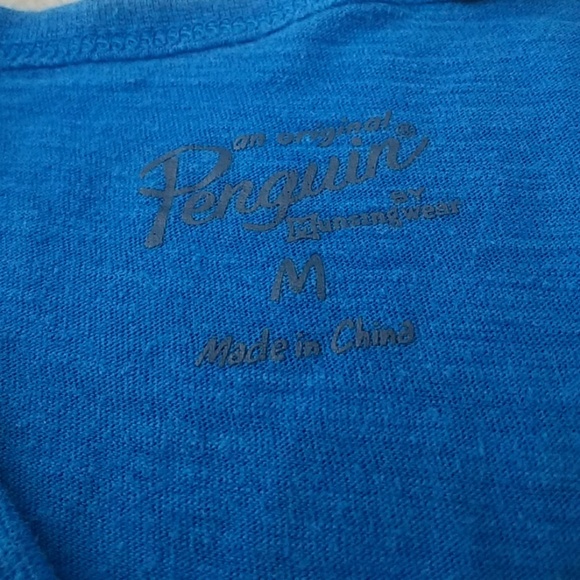Original Penguin Blue V Neck Pocket Tee - Picture 2 of 5